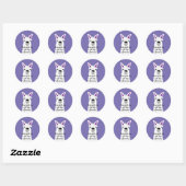 llama zegt alleen dat je geweldige vriendje kerami ronde sticker (Vel)