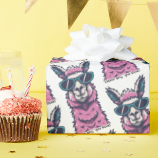 Llama zegt je Rock | eigenzinnige pose in zonnebri Cadeaupapier