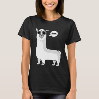 Llama zegt Sup Alpaca Schattig Dier T-shirt