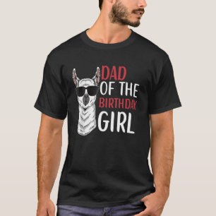 Llama Zonnebrillen Pap van het meisje van de geboo T-shirt