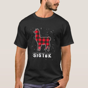Llama Zus Plaid Pyjama Matching Familie Groep Ch T-shirt