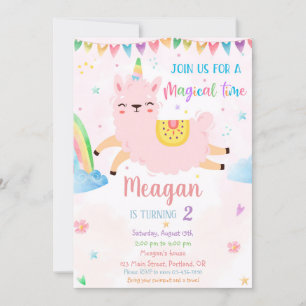 Llamacorn anniversaire invitation Anniversaire mag