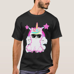 Llamacorn Lama Eenhoorn Wolken voor Kinderen T-shirt