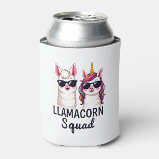 Llamacorn Squad Grappige Eenhoorn Llama Kerst Blikjeskoeler