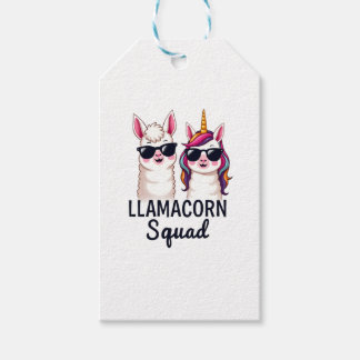Llamacorn Squad Grappige Eenhoorn Llama Squad Kers Cadeaulabel