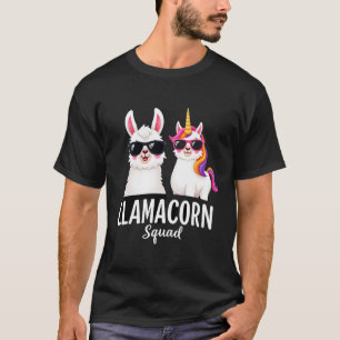Llamacorn Squad Grappige Eenhoorn Llama Squad Kers T-shirt