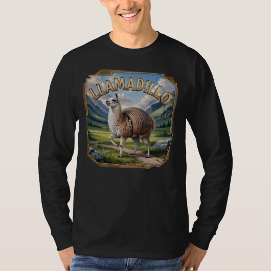 Llamadillo Fotografisch Combo Wezen Grappig T-shirt (Voorkant)