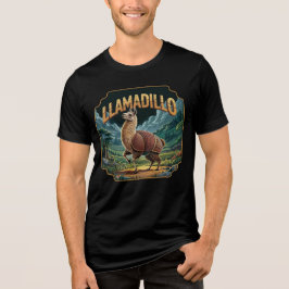 Llamadillo illustratie Combo Creature Funny Tri-Blend Shirt
