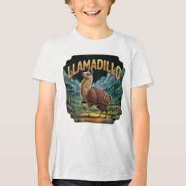 Llamadillo illustratie Combo Creature Funny Tri-Blend Shirt