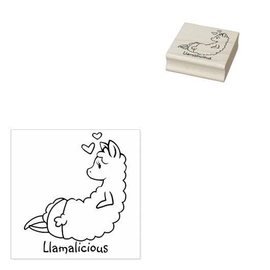Llamalicious Llama Stamp Rubberstempel (Gestempeld)