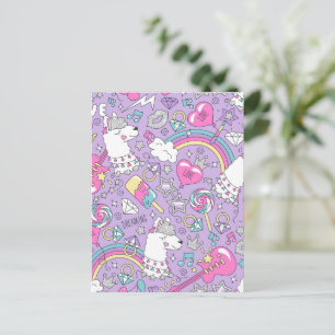 Llamapatroon 1 feestdagenkaart