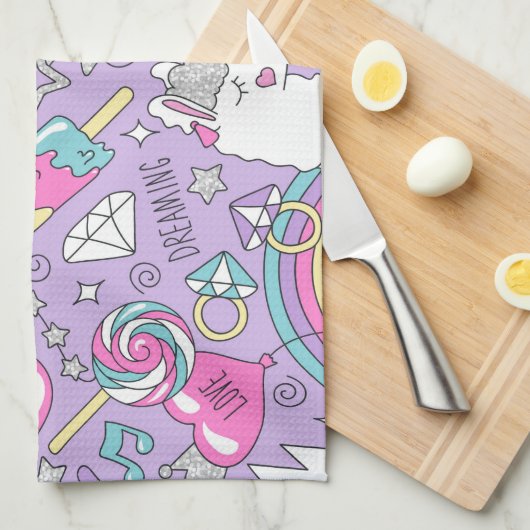 Llamapatroon 1 theedoek (Quarter Fold)