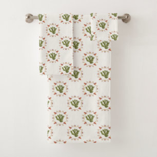 Llamarama Collectie Cactus Circle Bad Handdoek