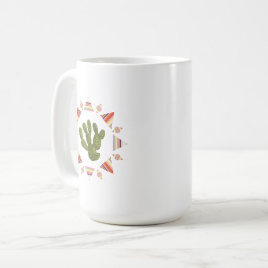 Llamarama Collectie | Cactus Circle Koffiemok (Voorkant links)