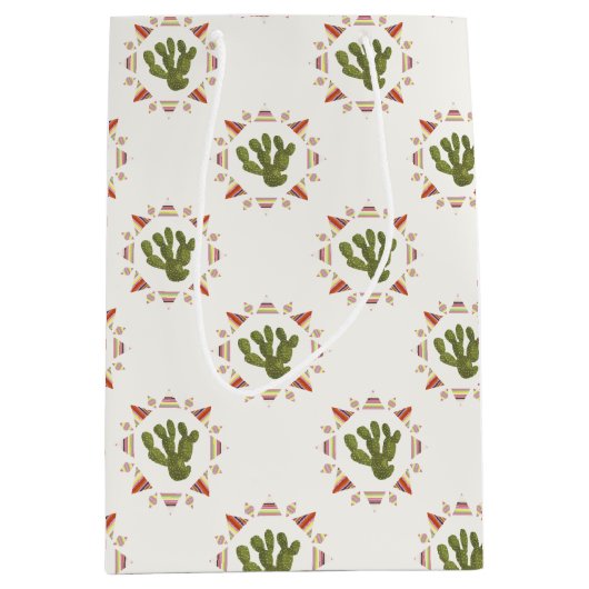 Llamarama Collectie | Cactus Circle Medium Cadeauzakje (Voorkant)