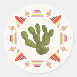 Llamarama Collectie   Cactus Circle Ronde Sticker