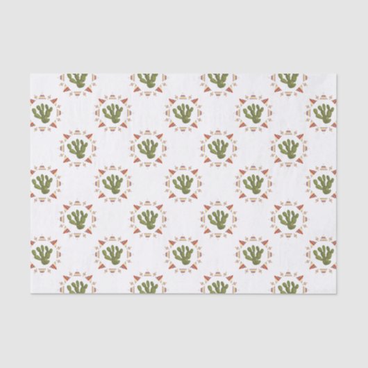 Llamarama Collectie | Cactus Circle Tissuepapier (Voorkant)