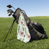Llamarama Collectie | Cactus & Llama Pattern Golfhanddoek (Groen)