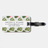 Llamarama Collectie | Cute Cactus Pattern Bagagelabel (Achterkant horizontaal)