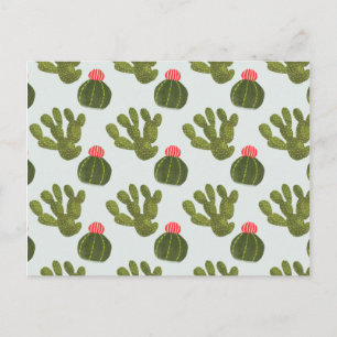 Llamarama Collectie   Cute Cactus Pattern Briefkaart