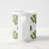Llamarama Collectie | Cute Cactus Pattern Extra Grote Beker (Achterkant)