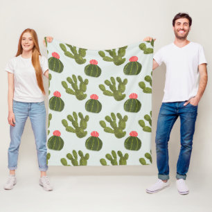 Llamarama Collectie   Cute Cactus Pattern Fleece Deken