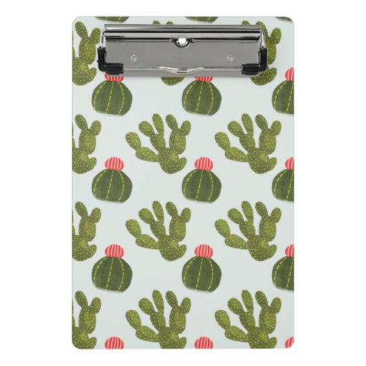 Llamarama Collectie | Cute Cactus Pattern Mini Klembord (Voorkant)