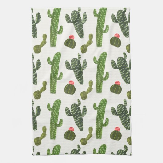 Llamarama Collectie | Cute Cactus Theedoek (Verticaal)