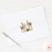 Llamarama Collectie | Cute Lllamas Vierkante Sticker (Envelop)