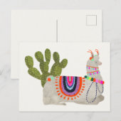 Llamarama Collectie | Glimllama Briefkaart (Voorkant / Achterkant)