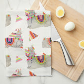 Llamarama Collectie Pattern II Theedoek (Quarter Fold)