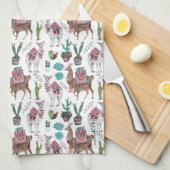Llamas cactus Pattern | Keukenhanddoek (Quarter Fold)