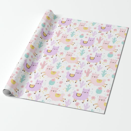 Llamas Cadeaupapier (Uitgerold)