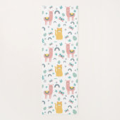 Llamas Cats Alapaca Green Animals Boho Yogamat (Achterkant)