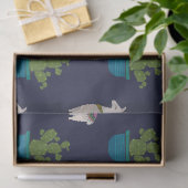 Llamas en Cactus op de ontkoppeling van de marine Tissuepapier (Geschenk)