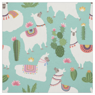 Llamas en Cactus Stof