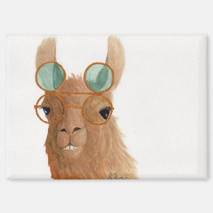 Llamas en nuances : septembre Magnet 3,5 po x 2,5 