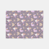 Llama's en Unicorns fleece Blanket (Voorkant (Horizontaal))