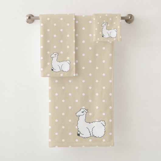 Llamas et Taupe Pois blanc (En situation)