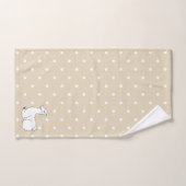 Llamas et Taupe Pois blanc (Serviette à main)