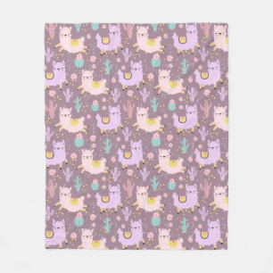 Llamas fleece deken