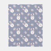 Llamas & Flowers Patroon Fleece Deken (Voorkant)