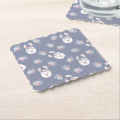 Llamas & Flowers Patroon Kartonnen Onderzetters (Gebogen)