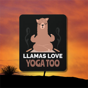 Llamas houdt van yoga teT-Shirt Muismat