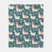 Llamas in zonnebrillen fleece deken (Voorkant)