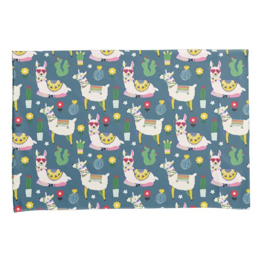 Llamas in zonnebrillen kussensloop (Voorkant-Rechts)