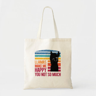 Llamas maakt me blij dat je niet zo veel grappige tote bag