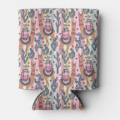 Llamas on Stripes Pattern Blikjeskoeler (Voorkant)