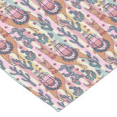 Llamas on Stripes Pattern Korte Tafelloper (Hoek)