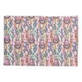 Llamas on Stripes Pattern Kussensloop (Achterkant-Links)